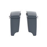 HR3 Gunship Gray CVO Stretched Saddlebags For 14-23 Harley Touring